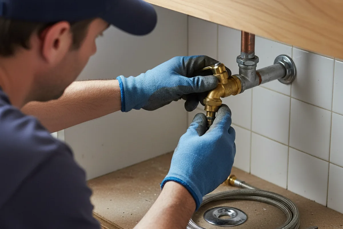 Shutoff valve and fitting work during Emergency Plumbing in Pittsburg